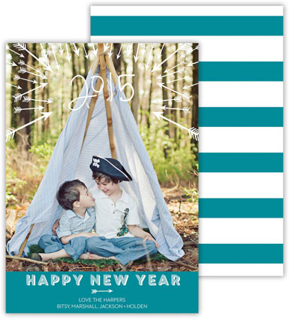Digital Holiday Photo Cards by Dabney Lee - Arrows Peacock (Flat) Digital Holiday Photo Cards by Dabney Lee - Arrows Peacock (Flat)