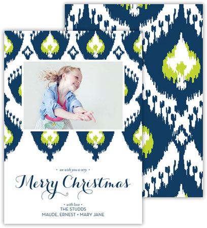 Digital Holiday Photo Cards by Dabney Lee - Elsie Navy (Flat)