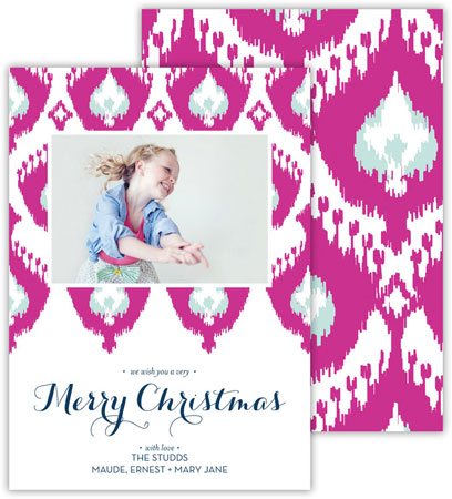 Digital Holiday Photo Cards by Dabney Lee - Elsie Fuchsia (Flat) Digital Holiday Photo Cards by Dabney Lee - Elsie Fuchsia (Flat)