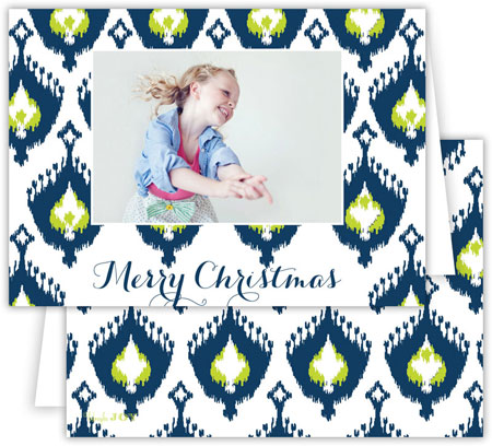 Digital Holiday Photo Cards by Dabney Lee - Elsie Navy (Folded)