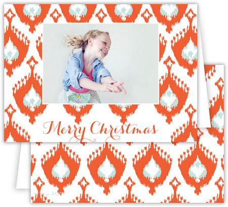 Digital Holiday Photo Cards by Dabney Lee - Elsie Warm Red (Folded)