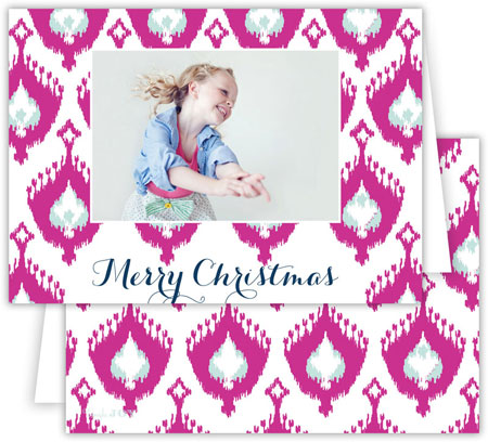 Digital Holiday Photo Cards by Dabney Lee - Elsie Fuchsia (Folded) Digital Holiday Photo Cards by Dabney Lee - Elsie Fuchsia (Folded)