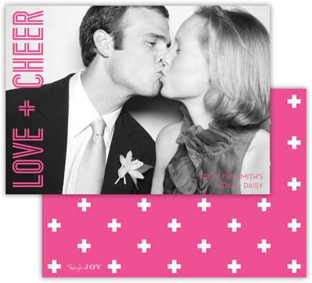 Digital Holiday Photo Cards by Dabney Lee - Harper Hot Pink (Flat) Digital Holiday Photo Cards by Dabney Lee - Harper Hot Pink (Flat)