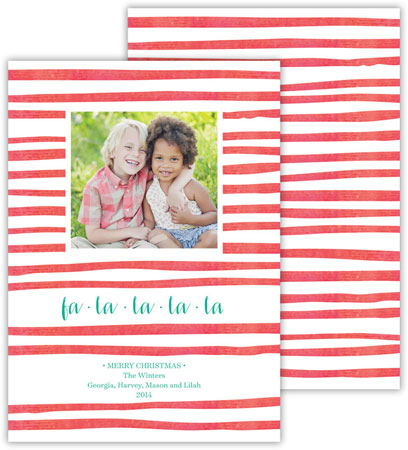 Dabney Lee Digital Holiday Photo Card - Candy Cane Red (Flat)