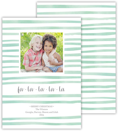 Digital Holiday Photo Cards by Dabney Lee - Candy Cane Mint (Flat)