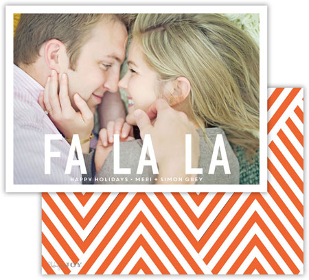 Digital Holiday Photo Cards by Dabney Lee - Fa La La Warm Red (Flat) Digital Holiday Photo Cards by Dabney Lee - Fa La La Warm Red (Flat)