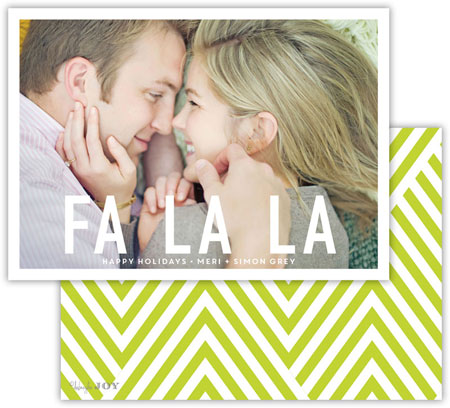 Digital Holiday Photo Cards by Dabney Lee - Fa La La Chartreuse (Flat) Digital Holiday Photo Cards by Dabney Lee - Fa La La Chartreuse (Flat)