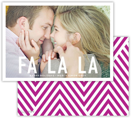 Digital Holiday Photo Cards by Dabney Lee - Fa La La Fuchsia (Flat) Digital Holiday Photo Cards by Dabney Lee - Fa La La Fuchsia (Flat)