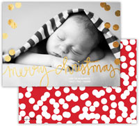 Digital Holiday Photo Cards by Dabney Lee - Holepunch Red with Foil (Flat)