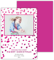 Digital Holiday Photo Cards by Dabney Lee - Wild Fuchsia with Foil (Flat)