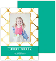 Digital Holiday Photo Cards by Dabney Lee - Little Trees Jewel with Foil (Flat)