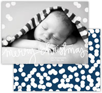 Digital Holiday Photo Cards by Dabney Lee - Holepunch Navy (Flat)