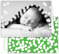 Digital Holiday Photo Cards by Dabney Lee - Holepunch Grass (Folded)