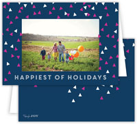 Digital Holiday Photo Cards by Dabney Lee - Sprinkles Navy (Folded)