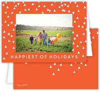 Digital Holiday Photo Cards by Dabney Lee - Sprinkles Warm Red (Folded)