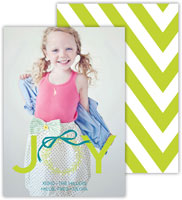 Digital Holiday Photo Cards by Dabney Lee - Wreath Chartreuse (Flat)