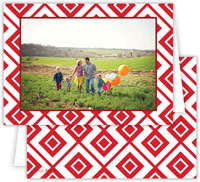 Digital Holiday Photo Cards by Dabney Lee - Lucy Red (Folded)