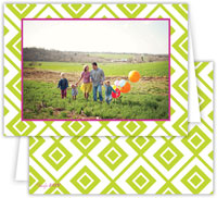 Digital Holiday Photo Cards by Dabney Lee - Lucy Chartreuse (Folded)