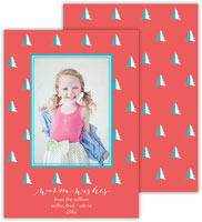 Digital Holiday Photo Cards by Dabney Lee - Evergreen Coral (Flat)