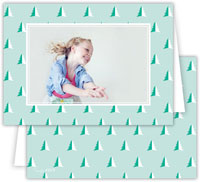 Digital Holiday Photo Cards by Dabney Lee - Evergreen Sea (Folded)