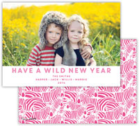 Digital Holiday Photo Cards by Dabney Lee - Bruno Hot Pink (Flat)