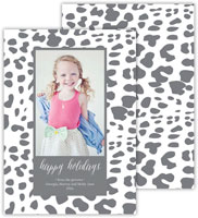 Digital Holiday Photo Cards by Dabney Lee - Cheetah Grey (Flat)