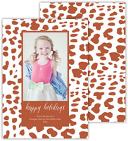Digital Holiday Photo Cards by Dabney Lee - Cheetah Rust (Flat)