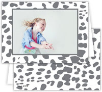 Digital Holiday Photo Cards by Dabney Lee - Cheetah Grey (Folded)