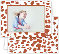 Digital Holiday Photo Cards by Dabney Lee - Cheetah Rust (Folded)