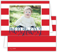 Dabney Lee Digital Holiday Photo Card - Cabana Red (Folded)