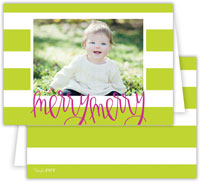 Digital Holiday Photo Cards by Dabney Lee - Cabana Chartreuse (Folded)