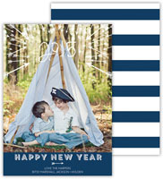 Dabney Lee Digital Holiday Photo Card - Arrows Navy (Flat)