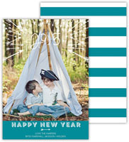 Digital Holiday Photo Cards by Dabney Lee - Arrows Peacock (Flat)