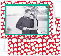 Digital Holiday Photo Cards by Dabney Lee - Lovestruck Red (Folded)