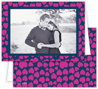 Digital Holiday Photo Cards by Dabney Lee - Lovestruck Fuchsia (Folded)