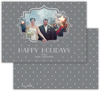 Digital Holiday Photo Cards by Dabney Lee - Pin Dot Dark Grey (Flat)