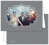 Digital Holiday Photo Cards by Dabney Lee - Pin Dot Dark Grey (Folded)