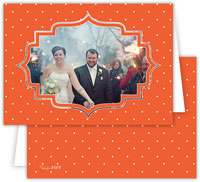 Digital Holiday Photo Cards by Dabney Lee - Pin Dot Warm Red (Folded)