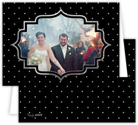 Digital Holiday Photo Cards by Dabney Lee - Pin Dot Black (Folded)