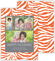Digital Holiday Photo Cards by Dabney Lee - Tiger Warm Red (Flat)