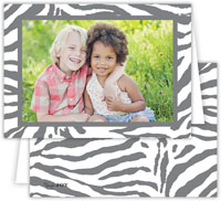 Digital Holiday Photo Cards by Dabney Lee - Tiger Grey (Folded)