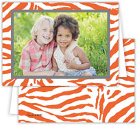 Digital Holiday Photo Cards by Dabney Lee - Tiger Warm Red (Folded)