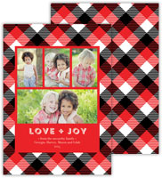 Digital Holiday Photo Cards by Dabney Lee - Tartan Red (Flat)