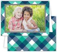 Digital Holiday Photo Cards by Dabney Lee - Tartan Jewel (Folded)