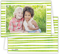 Digital Holiday Photo Cards by Dabney Lee - Candy Cane Grass (Folded)