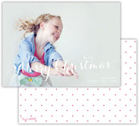 Digital Holiday Photo Cards by Dabney Lee - Swiss Dot Hot Pink (Flat)