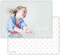 Digital Holiday Photo Cards by Dabney Lee - Swiss Dot Warm Red (Flat)