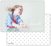 Digital Holiday Photo Cards by Dabney Lee - Swiss Dot Black (Flat)