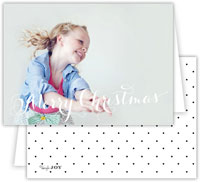 Digital Holiday Photo Cards by Dabney Lee - Swiss Dot Black (Folded)