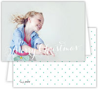 Digital Holiday Photo Cards by Dabney Lee - Swiss Dot Jewel (Folded)